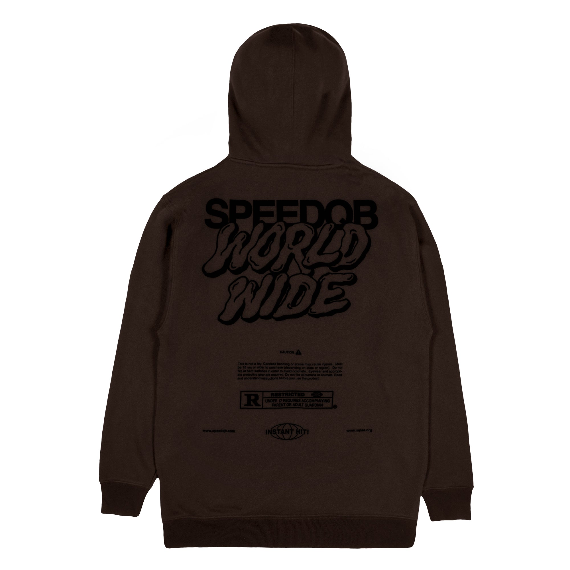 SPEEDQB WORLDWIDE V2 HOODIE - BROWN/BLACK