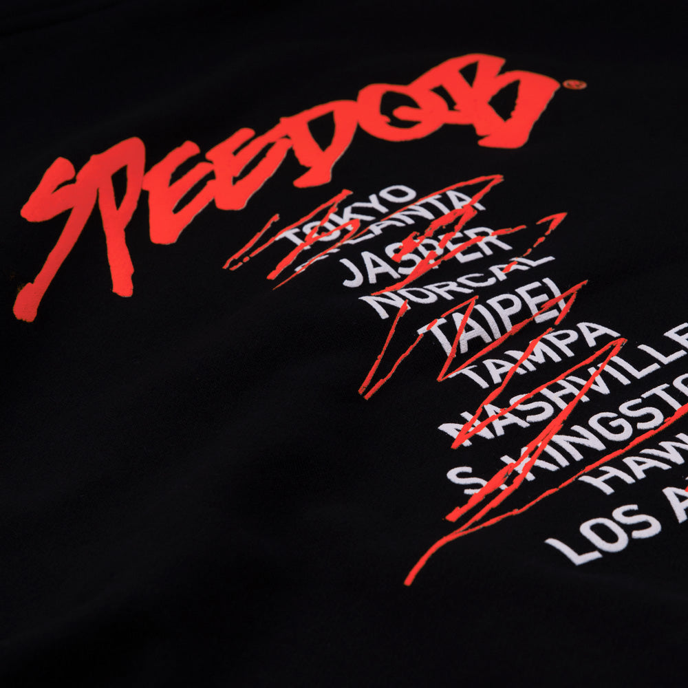 SPEEDQB WORLDWIDE HOODIE - BLACK/RED