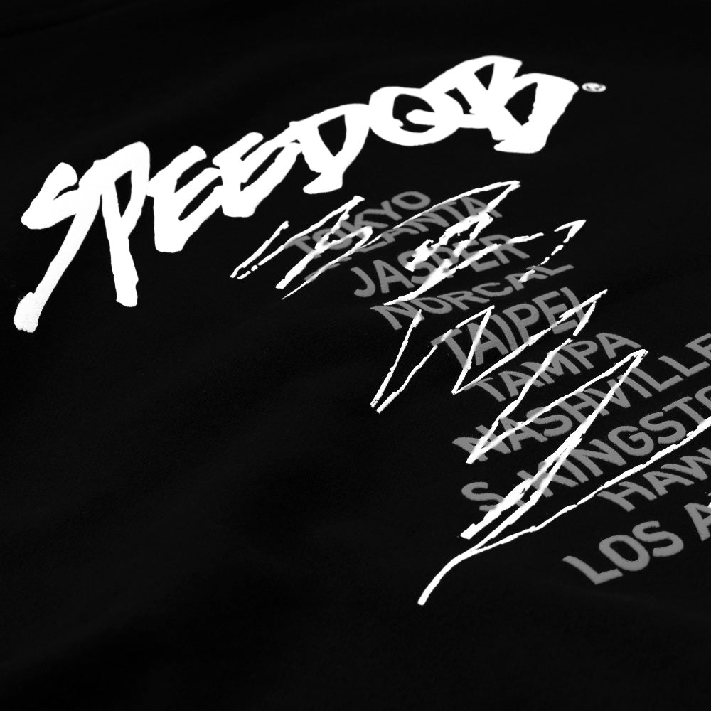 SPEEDQB WORLDWIDE HOODIE - BLACK/WHITE